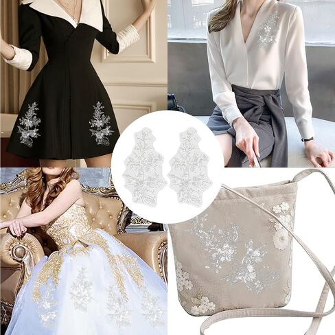 Gorgecraft 3D Pearl Flower Gauze Embroidery Lace requin aded beaded patches trim cloth black ont in Saudi Arabia