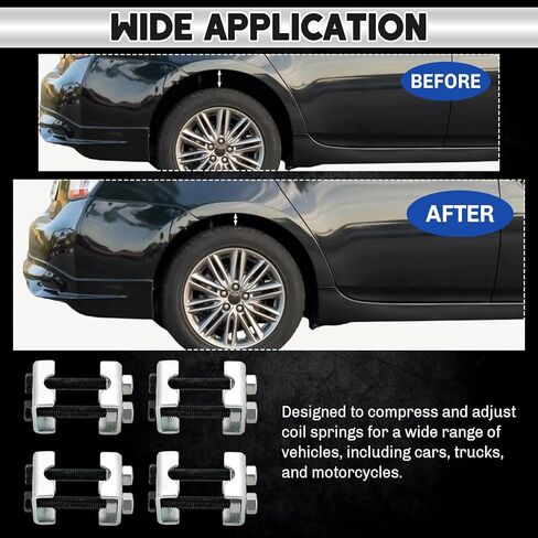 Coil Spring Spacers 4PCS | 2-Way Adjustable Lift Or Lower Spring Spacer, Coil Spring Compressor Tool Strut Spring Compressor for Cars SUVs Trucks, Spreads or Compresses Coil Springs in Saudi Arabia