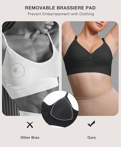 Lover-Beauty Wireless Bras for Women Push Up Full Coverage Seamless Everyday Bras Padded Sports Bra with Adjustable Straps in Saudi Arabia