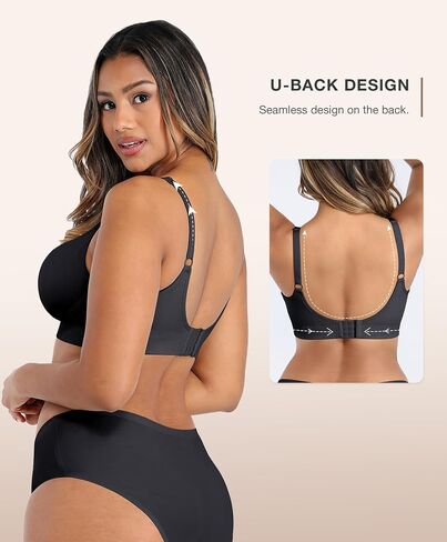 Lover-Beauty Wireless Bras for Women Push Up Full Coverage Seamless Everyday Bras Padded Sports Bra with Adjustable Straps in Saudi Arabia