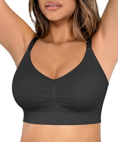 Lover-Beauty Wireless Bras for Women Push Up Full Coverage Seamless Everyday Bras Padded Sports Bra with Adjustable Straps in Saudi Arabia