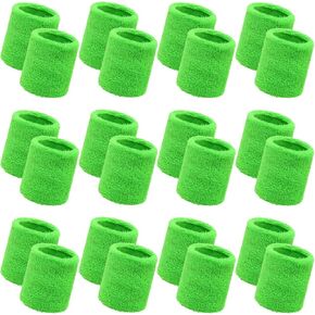 BEMEMO 24 PCS معصم معصم عصابات الرسغ الرياضية السائبة للرجال للنساء معصم التنس الرياضي التنفس الرياضية in Kuwait