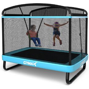 Gymax Trampoline للأطفال ، ترامبولين طفل صغير 6 أقدام مع شبكة أمان متأرجحة وعلاج ، ASTM المعتمد من الترفيه ترامبولين للداخلية/الخارجية ، عيد ميلاد للبنين والبنات الصغار in Saudi Arabia
