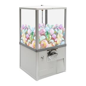 آلات بيع 25 سنتًا ، تعمل شركة Gumball Machine Machine Machine Machine التجارية التي تعمل بالعملة المعدنية لمحلات البيع بالتجزئة المتاجر ومتاجر التجزئة (White) in Kuwait