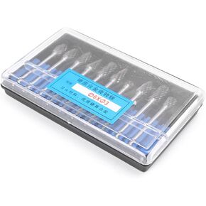 Cnnono8 10PCS 6MM Head Tungsten Carbide Rotary Burr Set Grinder Drill Rotary Burrs Cutting Metal Polishing in Saudi Arabia