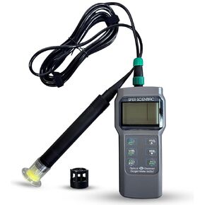 SPER Scientific Scientific Portable Oxygen Solled Meter 860067 مع شاشة LCD كبيرة ، ودرجة حرارة السيارات ، والملوحة اليدوي والضغط ، والصيانة المنخفضة القياس لتربية الأحياء المائية ، والخمير والمزيد in Kuwait