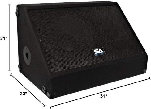 Seismic Audio - 15 Inch 350 Watts Floor Monitor Studio, Stage, or Floor use - PA/DJ Speakers - Bar, Band, Karaoke, Church, Drummer use in Saudi Arabia