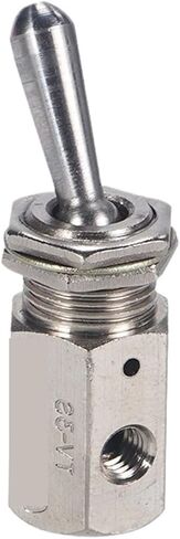 Exhaust Valve Position 2 Way ON/OFF M5 Thread Toggles Switch TV-3S 2 Air Pneumatic Mechanical Valve w Fiittings(6MM) in Saudi Arabia