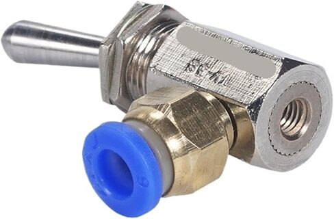 Exhaust Valve Position 2 Way ON/OFF M5 Thread Toggles Switch TV-3S 2 Air Pneumatic Mechanical Valve w Fiittings(6MM) in Saudi Arabia