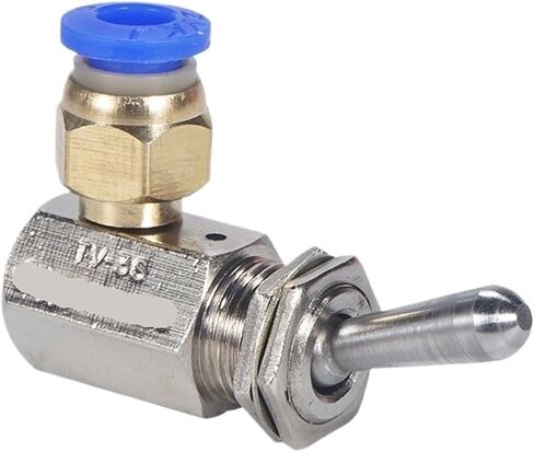 وضع صمام العادم 2 ON/OFF M5 Toggles Switch TV-3S 2 Air Pneumatic Mechanical Valve W Fiittings (8mm) in Saudi Arabia