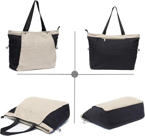 ESVAN Yoga Mat Bag, Gym Bag Tote Bag with Multi Pockets For Women Drawstring Yoga Mat Carrier Pilates Travel Workout Office in Saudi Arabia