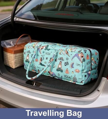 Yoga Bag with Storage Pockets – 27"x8" Large Mat Carrier Tote – Lightweight, Durable, and Stylish for Yoga & Pilates Gear in Saudi Arabia