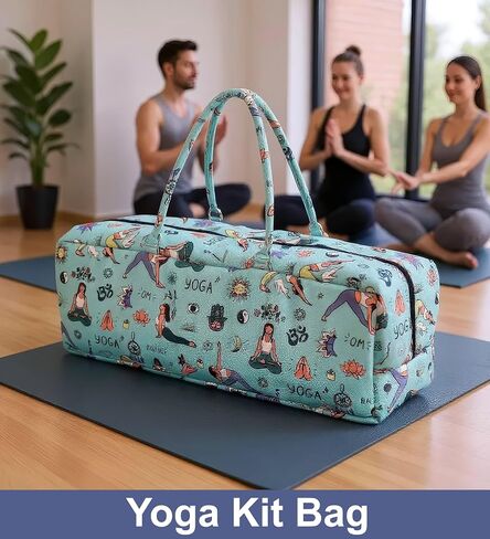 Yoga Bag with Storage Pockets – 27"x8" Large Mat Carrier Tote – Lightweight, Durable, and Stylish for Yoga & Pilates Gear in Saudi Arabia