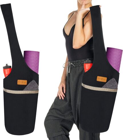 ALLEN & MATE Unisex Yoga Exercise Mat Bag with Large Size Pocket, Big Capacity Mat Tote Shoulder Carrier for Men & Women in Saudi Arabia