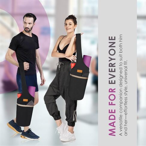 ALLEN & MATE Unisex Yoga Exercise Mat Bag with Large Size Pocket, Big Capacity Mat Tote Shoulder Carrier for Men & Women in Saudi Arabia