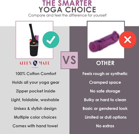 ALLEN & MATE Unisex Yoga Exercise Mat Bag with Large Size Pocket, Big Capacity Mat Tote Shoulder Carrier for Men & Women in Saudi Arabia