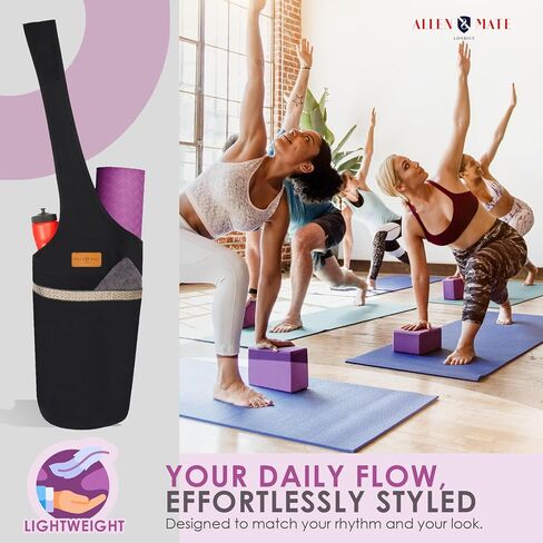 ALLEN & MATE Unisex Yoga Exercise Mat Bag with Large Size Pocket, Big Capacity Mat Tote Shoulder Carrier for Men & Women in Saudi Arabia