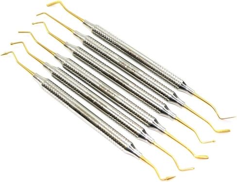 Composite Separating Filling Probe Spatula Scaler Titanium Coated German Premium 6PCS HIGH Grade Dental Instruments (CYNAMED) in Saudi Arabia