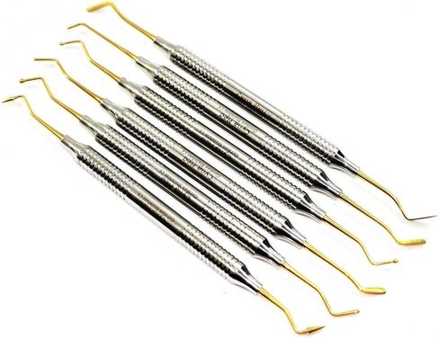 Composite Separating Filling Probe Spatula Scaler Titanium Coated German Premium 6PCS HIGH Grade Dental Instruments (CYNAMED) in Saudi Arabia