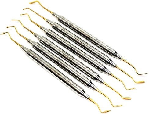 Composite Separating Filling Probe Spatula Scaler Titanium Coated German Premium 6PCS HIGH Grade Dental Instruments (CYNAMED) in Saudi Arabia