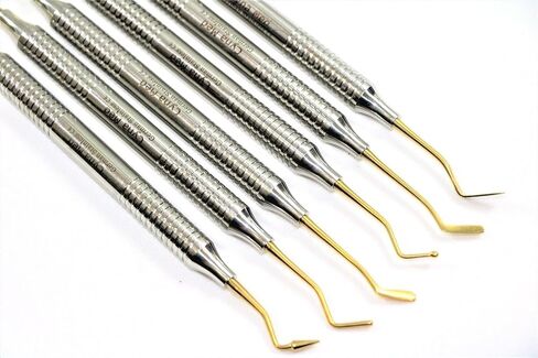 Composite Separating Filling Probe Spatula Scaler Titanium Coated German Premium 6PCS HIGH Grade Dental Instruments (CYNAMED) in Saudi Arabia