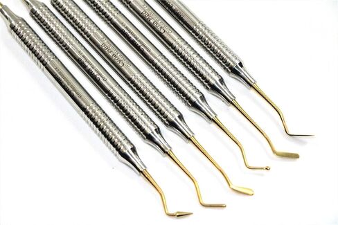 Composite Separating Filling Probe Spatula Scaler Titanium Coated German Premium 6PCS HIGH Grade Dental Instruments (CYNAMED) in Saudi Arabia