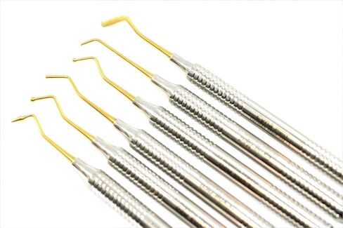 Composite Separating Filling Probe Spatula Scaler Titanium Coated German Premium 6PCS HIGH Grade Dental Instruments (CYNAMED) in Saudi Arabia