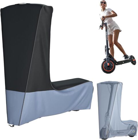 Electric Scooter Cover (300W-3000W) - All Season Universal Fit, Better Fit Design,Heavy Duty Oxford Fabric,Dustproof Windproof Protection, (Black Grey) in Kuwait