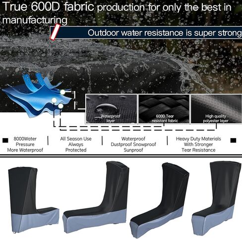 Electric Scooter Cover (300W-3000W) - All Season Universal Fit, Better Fit Design,Heavy Duty Oxford Fabric,Dustproof Windproof Protection, (Black Grey) in Kuwait