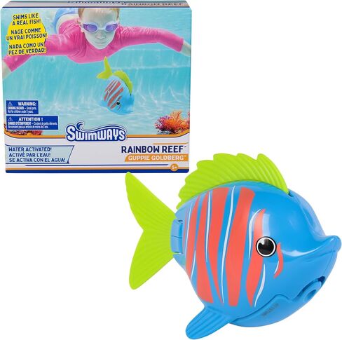 SwimWays Rainbow Reef Fish Toy, Kids Swimming Accessories & Water Toys, Learn to Swim Pool Toys for Kids Ages 5 & Up, Batteries Included, Guppie Goldberg in Saudi Arabia