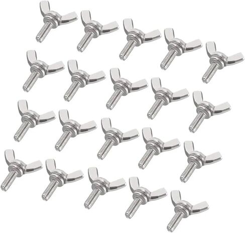 Butterfly Wing Thumb Hand Screws Bolts M4x10mm 0.7mm Pitch Carbon Steel 20pcs in Saudi Arabia