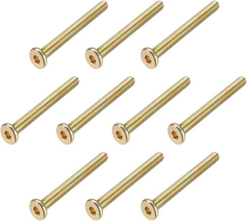 M6x25mm Furniture Screw Hex Socket Machine Screws Zinc Plated Fasteners Bolts Full Thread Carbon Steel 10Pcs in Saudi Arabia