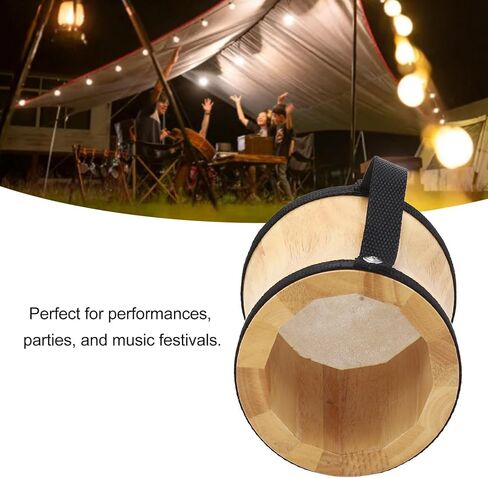 Hand Drum Kit Sheepskin Top Bongo Percussion Drum for Performances Parties Music Festivals (Black) in Saudi Arabia