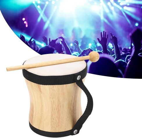 Hand Drum Kit Sheepskin Top Bongo Percussion Drum for Performances Parties Music Festivals (Black) in Saudi Arabia