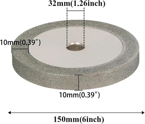 150mm Diamond Grinding Flap Wheel for Carbide Metal Tungsten Steel Milling Cutter(150x32x10x10 grit240) in Saudi Arabia