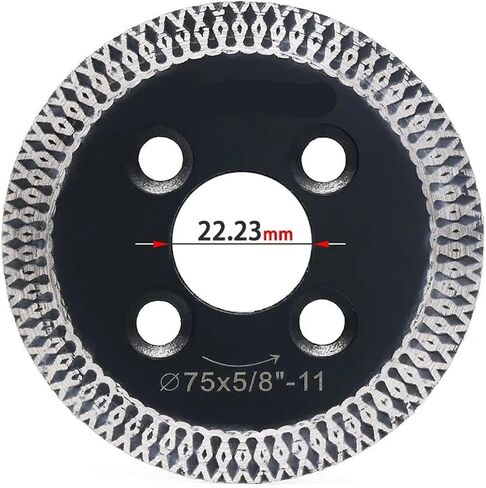 75mm Diamond Saw Blade Hot Pressed Mesh Turbo Carving Cutting Disc with Removable Flange M14 5/8-11 for Stone Granite(Disc Without Flange) in Kuwait