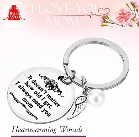 Meaningful Mom Gifts from Daughter, Cute Keychain Gifts Ideal for Mom Birthday Mother's Day Christmas Valentine's Day in Kuwait