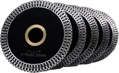 3" 5pcs Hot Sintered Continuous Saw Blade Turbo Rim Segment Diamond Cutting Disc Porcelain Ceramics Tiles Circular Disc in Saudi Arabia
