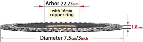 3" 5pcs Hot Sintered Continuous Saw Blade Turbo Rim Segment Diamond Cutting Disc Porcelain Ceramics Tiles Circular Disc in Saudi Arabia