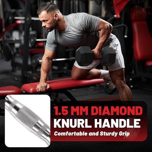 PAPABABE HEX Dumbbell Set 2.5-125lb, Rubber Encased Home Gym Dumbbells, Exercise & Fitness Weights Dumbbells for Women & Men, Hand Weight for Strength Training in Saudi Arabia