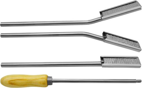 Veterinary Dental Float Tool, Adjustable Wood Handle, Stainless Steel, Ras Design (Straight, Wood/Stainless Steel, Adjusable) in Saudi Arabia