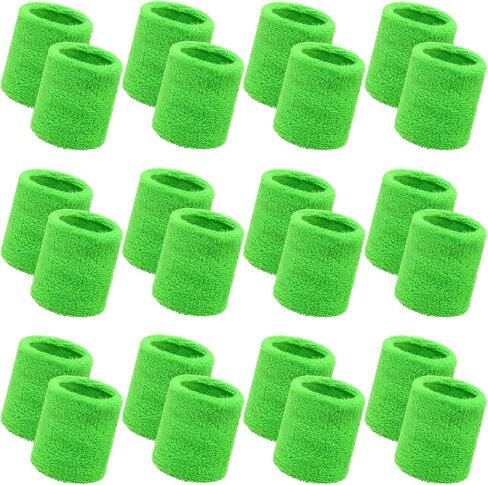 BEMEMO 24 PCS معصم معصم عصابات الرسغ الرياضية السائبة للرجال للنساء معصم التنس الرياضي التنفس الرياضية in Saudi Arabia