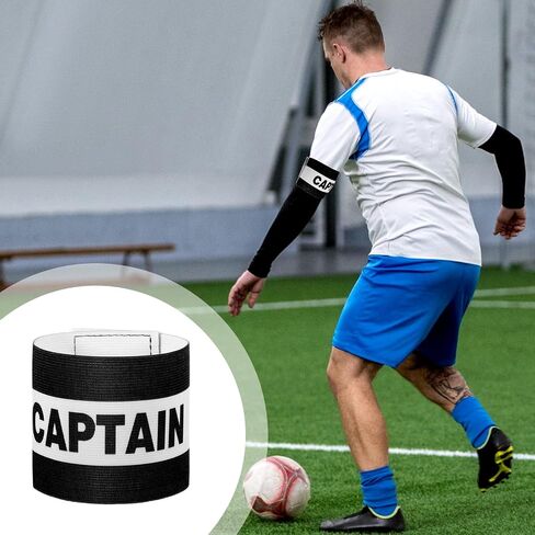 3pcs Captain Armbanss ، 8x31 cm/3.15x12 inch black soccer captain captain armaze lembal lembold step team sport armoal jabbling player band for adul in Saudi Arabia