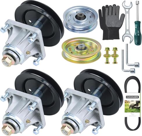 3 Pack Pre-Greased 918-0660 Spindle Assembly Replaces Cub Cadet 918-0660, 618-0660, 918-0625B, 618-0625, 918-04137, 918-04137A for Cub Cadet i1046, LT1045, LT1046, White Outdoor LT2200 Mowers in Kuwait