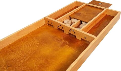 Heemskerk Sjoelbak HS-50 Match Dutch Shuffleboard - Premium Quality, Full-Size, Wooden Dutch Shuffleboard with Accessories - Made in the Netherlands in Saudi Arabia