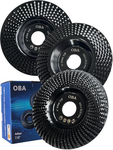 OBA 3pcs زاوية طاحونة الخشب طحن أقراص تشكيل مع شرب 5/8 بوصة ، أدوات الطحن لآلة الطحن in Kuwait