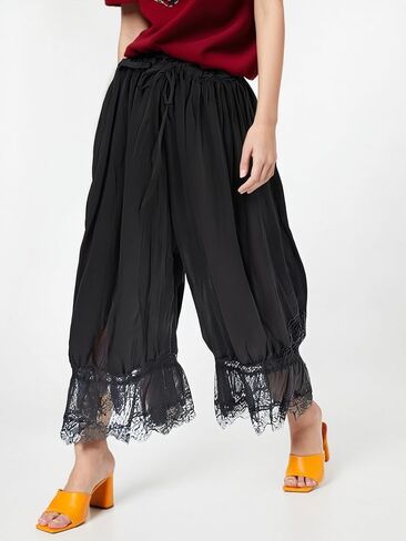 Women Lace Long Bloomers Pants Elastic Waist Y2k Ruffle Pettipants Slip Cute Pantaloons Pumpkin Pants in Kuwait