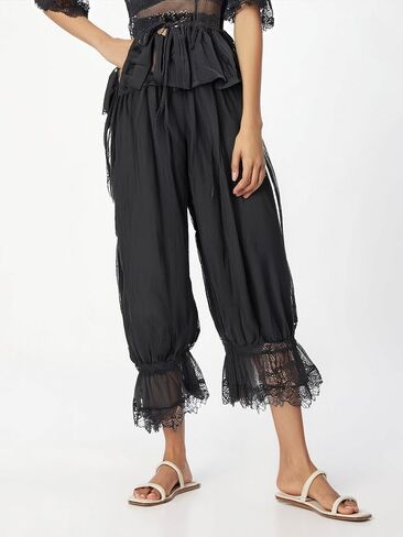 Women Lace Long Bloomers Pants Elastic Waist Y2k Ruffle Pettipants Slip Cute Pantaloons Pumpkin Pants in Kuwait