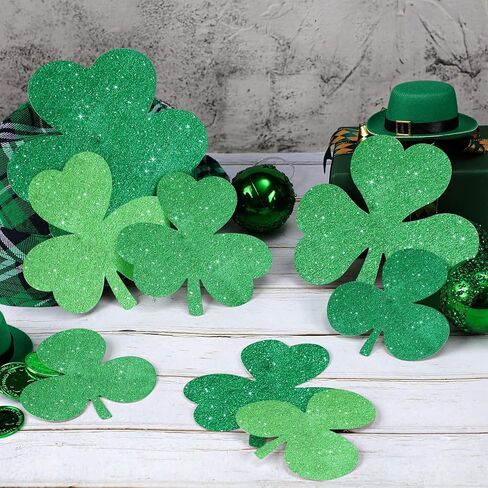 junkin 60 pcs st. patrick's clasouts class class decoration border decoration Shamrock Gold Hat Beer Beer Beer Mug elf elf shoitouts for St. in Saudi Arabia