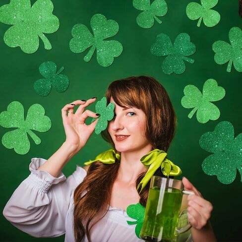 junkin 60 pcs st. patrick's clasouts class class decoration border decoration Shamrock Gold Hat Beer Beer Beer Mug elf elf shoitouts for St. in Saudi Arabia